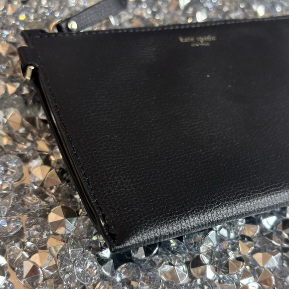 kate spade black leather wristlet pouch - Picture 8 of 10